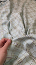 Load and play video in Gallery viewer, Cotton Blend Flannel Plaid, Ice Blue
