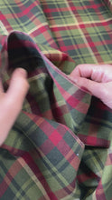 Load and play video in Gallery viewer, Wool Blend Flannel Plaid - Christmas
