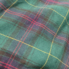 Load and play video in Gallery viewer, Polyester Rayon woven fabric - Classic Green Heritage Tartan Plaid
