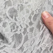 Load and play video in Gallery viewer, Corded Lace Woven Fabric- Silver Floral
