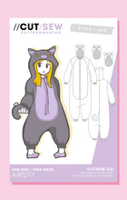 Load image into Gallery viewer, Beginner Friendly Kigurumi Onesie Cosplay Sewing Pattern
