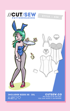 Load image into Gallery viewer, CUT/SEW Beginner Friendly Bunny Suit Sewing Pattern
