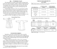 Load image into Gallery viewer, back of pattern envelope with description, line drawings, fabric suggestions, and sizing chart
