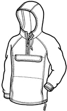 Load image into Gallery viewer, line drawing of pullover anorak
