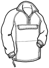Load image into Gallery viewer, line drawing of a pullover with a front pouch
