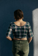 Load image into Gallery viewer, photo of back view of Indian Choli top.
