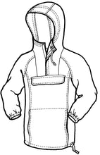 Load image into Gallery viewer, pen and ink drawing of anorak jacket
