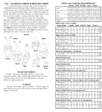 Load image into Gallery viewer, Photo of back of pattern cover.  Cover shows description of pattern, views, fabric suggestions, and size and yardage charts.
