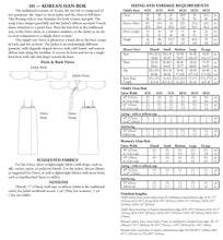 Load image into Gallery viewer, Photo of back of pattern cover.  Cover shows description of pattern, views, fabric suggestions, and size and yardage charts.
