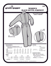Load image into Gallery viewer, image of the cover of the sewing pattern for womens' Black Butte Jumpsuit
