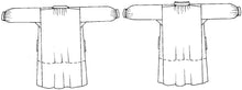 Load image into Gallery viewer, Black and white patter drawing of front and back view of 148 Black forest smock.
