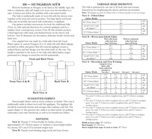 Load image into Gallery viewer, Photo of back of pattern cover.  Cover shows description of pattern, views, fabric suggestions, and size and yardage charts.
