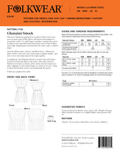 Load image into Gallery viewer, Photo of back cover shows size and yardage chart.  Includes fabric suggestions and description.
