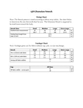 Load image into Gallery viewer, Sizing chart and yardage of 158 Ghanaian Smock

