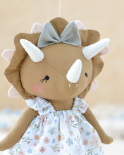Load image into Gallery viewer, Triceratops Dinosaur Doll Sewing Pattern
