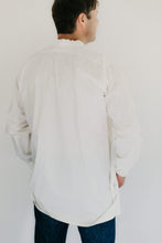 Load image into Gallery viewer, Photo of man standing with victorian shirt back view
