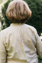 Load image into Gallery viewer, Close up back view of woman wearing Victorian shirt.  Photo shows pleats at upper back.
