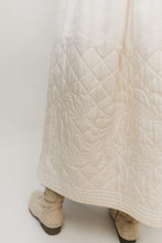 Load image into Gallery viewer, Close up of bottom quilted detail of 206 Quilted Prairie Skirt,
