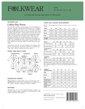 Load image into Gallery viewer, Image of the back cover of the calico day dress
