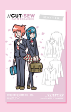 Load image into Gallery viewer, CUT/SEW Beginner Friendly Blazer Sewing Pattern
