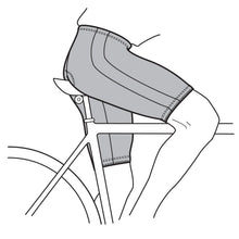 Load image into Gallery viewer, Illustration of a bicycle with rider wearing bike shorts.
