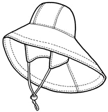 Load image into Gallery viewer, drawing of heavy weather hat
