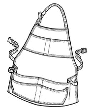 Load image into Gallery viewer, drawing of a work apron
