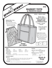 Load image into Gallery viewer, Image of the cover of 546 Market Tote &amp; Produce Bag sewing pattern
