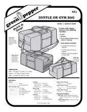 Load image into Gallery viewer, Image of cover of 551 Duffle or gym bag sewing pattern cover
