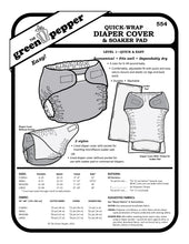Load image into Gallery viewer, image of 554 Quick-Wrap Diaper Cover &amp; Soaker Pad sewing pattern cover.
