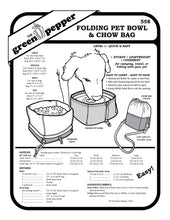 Load image into Gallery viewer, image of the 558 Folding Pet Bowl and Chow Bag sewing pattern cover.

