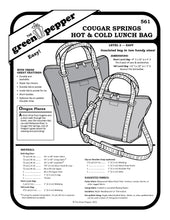 Load image into Gallery viewer, cover of sewing pattern for 561 Cougar Springs Hot &amp; Cold Lunch Bag.
