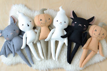 Load image into Gallery viewer, Sewing Pattern - Halloween Friends: Pumpkin, Bat, and Ghost
