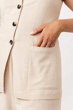 Load image into Gallery viewer, ASTERI button down dress &amp; vest
