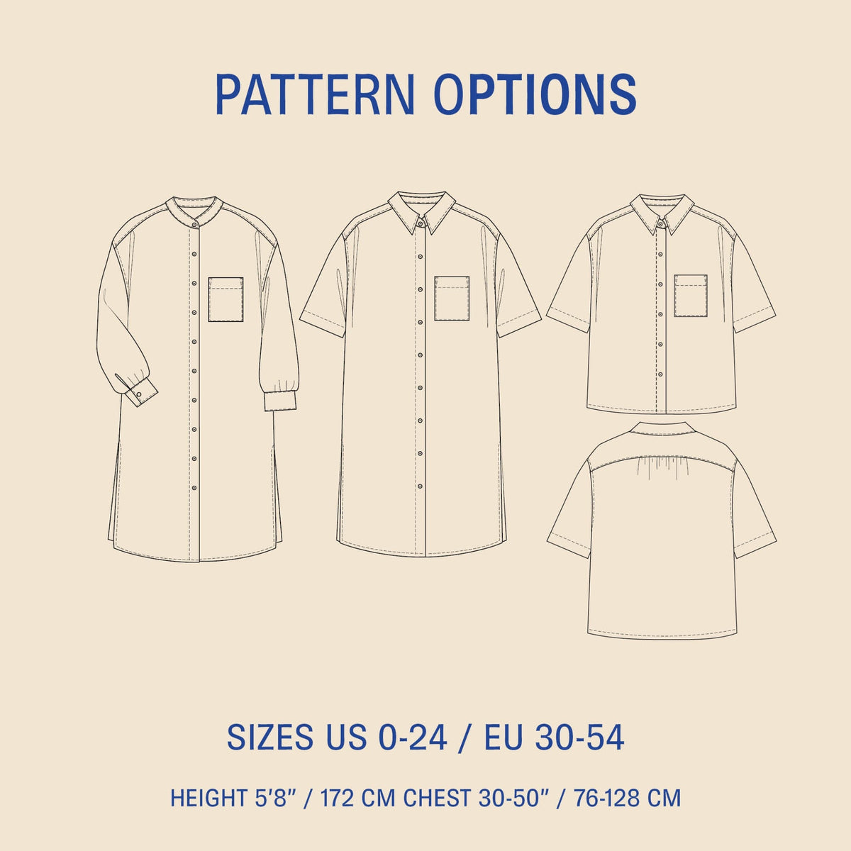 Big Shirt Sewing Pattern – Empire Make Space