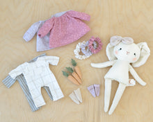 Load image into Gallery viewer, Bunny Doll Stuffed Animal Sewing Pattern + 2 outfits
