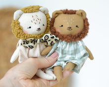 Load image into Gallery viewer, Sewing Pattern - Mini bear, panda and lion doll
