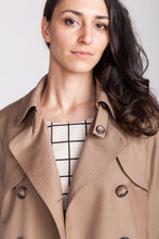 Load image into Gallery viewer, Trech coat with lapels sewing pattern
