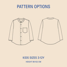 Load image into Gallery viewer, Kids Mini Jensen Shirt sewing pattern Wardrobe By Me
