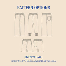 Load image into Gallery viewer, Sweatpants sewing pattern Wardrobe By Me
