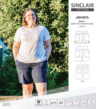 Load image into Gallery viewer, Pdf sewing pattern S1075 Jakarta woven shorts with pockets and yoga waistband by Sinclair Patterns
