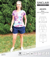 Load image into Gallery viewer, Pdf sewing pattern S1075 Jakarta woven shorts with pockets and yoga waistband by Sinclair Patterns
