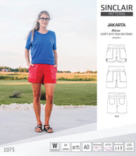 Load image into Gallery viewer, Pdf sewing pattern S1075 Jakarta woven shorts with pockets and yoga waistband by Sinclair Patterns
