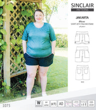 Load image into Gallery viewer, Pdf sewing pattern S1075 Jakarta woven shorts with pockets and yoga waistband by Sinclair Patterns
