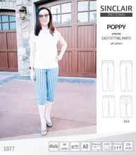 Load image into Gallery viewer, Poppy easy fitting pants for woven fabrics (PDF)
