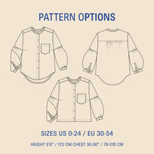 Load image into Gallery viewer, Puff Shirt sewing pattern
