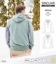 Load image into Gallery viewer, Apollo knit colorblocked hoodie for men (PDF)
