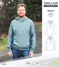 Load image into Gallery viewer, Apollo knit colorblocked hoodie for men (PDF)
