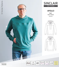 Load image into Gallery viewer, Apollo knit colorblocked hoodie for men (PDF)
