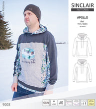 Load image into Gallery viewer, Apollo knit colorblocked hoodie for men (PDF)
